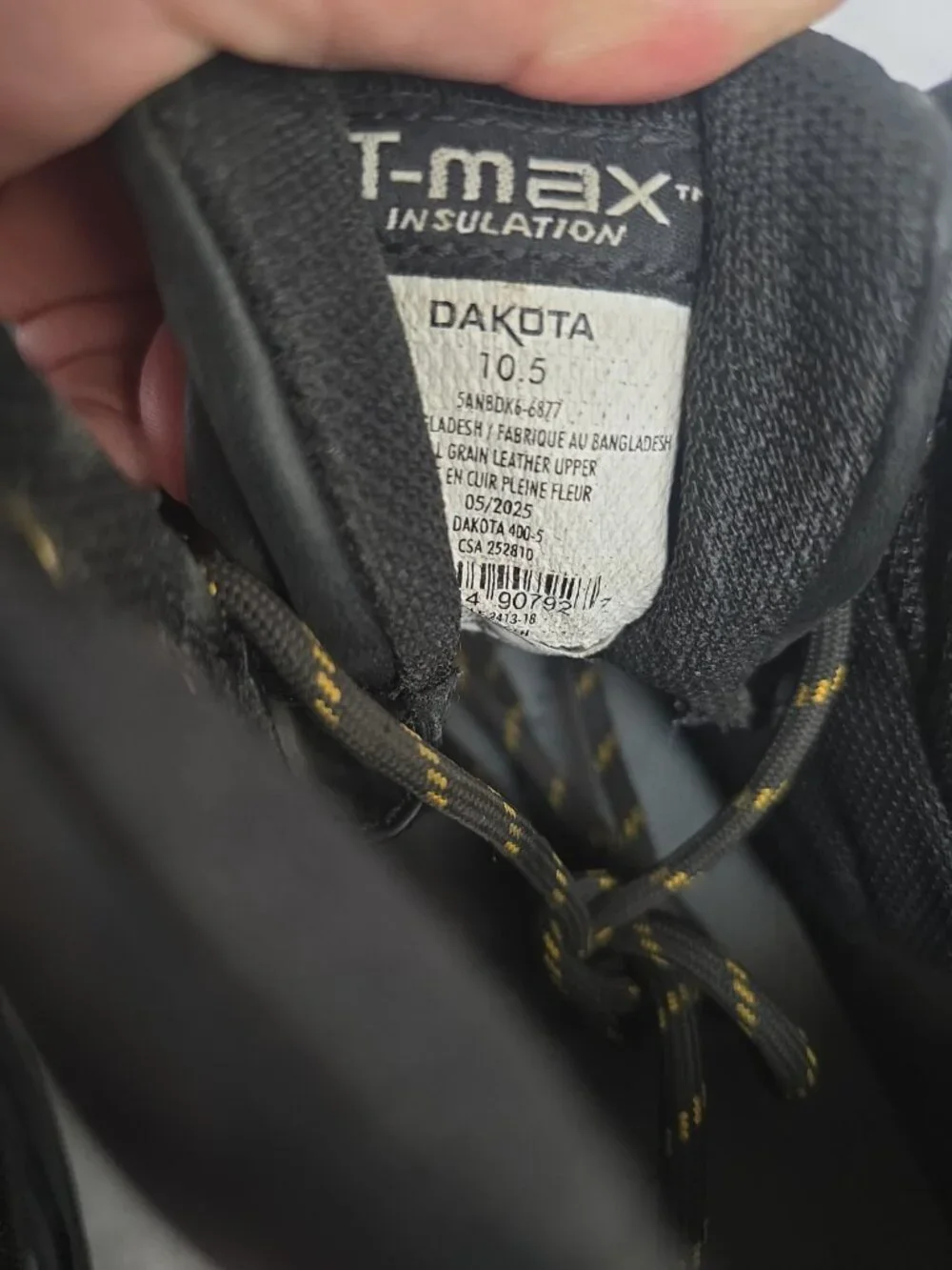 Dakota Men's 6'' 877 Steel Toe Steel Plate Work Boots Black Leather Size 10M